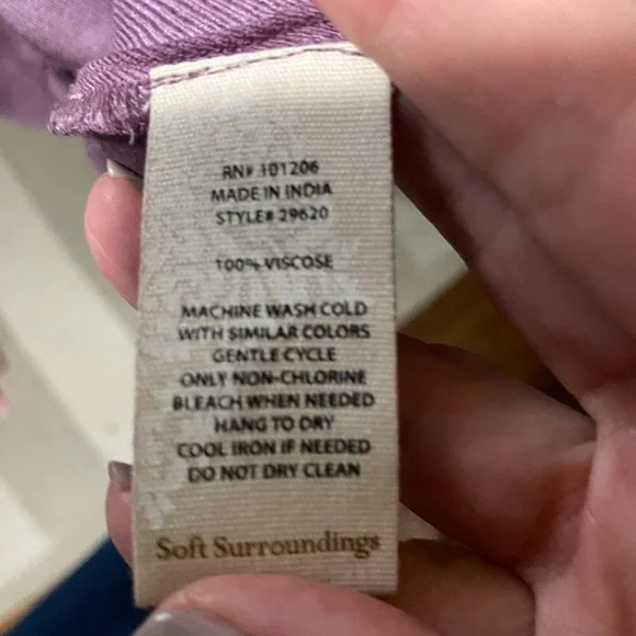 Soft Surroundings purple boho slip longline tunic shift dress‎ size small - Picture 5 of 7